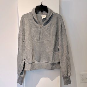 Varley Half Zip Gray Sweatshirt Size XS